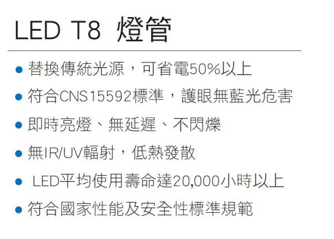 (20支組) 東亞 LED 燈管 T8 4尺 全電壓 白光/黃光/自然光 好商量~【APP滿額下單10%點數(單一帳號最高1500點)】8/31止 3