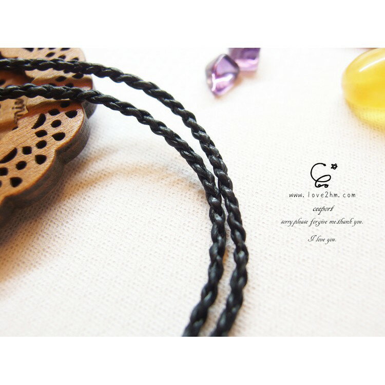 蠶絲蠟線-項鍊_50公分/蠶絲蠟線練繩/925純銀(鉤子)/ [晶晶工坊-love2hm]