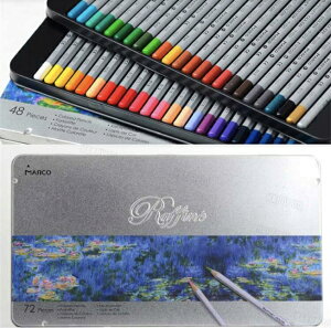 鮮豔易上色迭色速寫出遊手帳遊記著色必備油性色鉛筆著色畫素描-鐵盒72色【AAA0988】