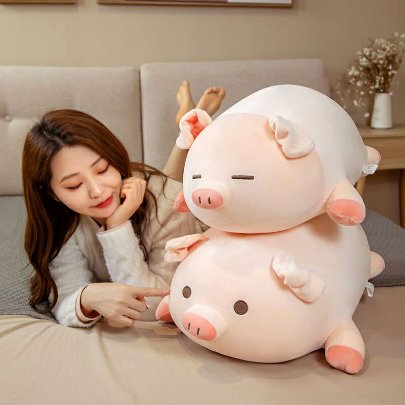 【玩偶】可愛豬豬公仔毛絨玩具趴趴豬玩偶佈娃娃男女生款抱枕床上睡覺超軟