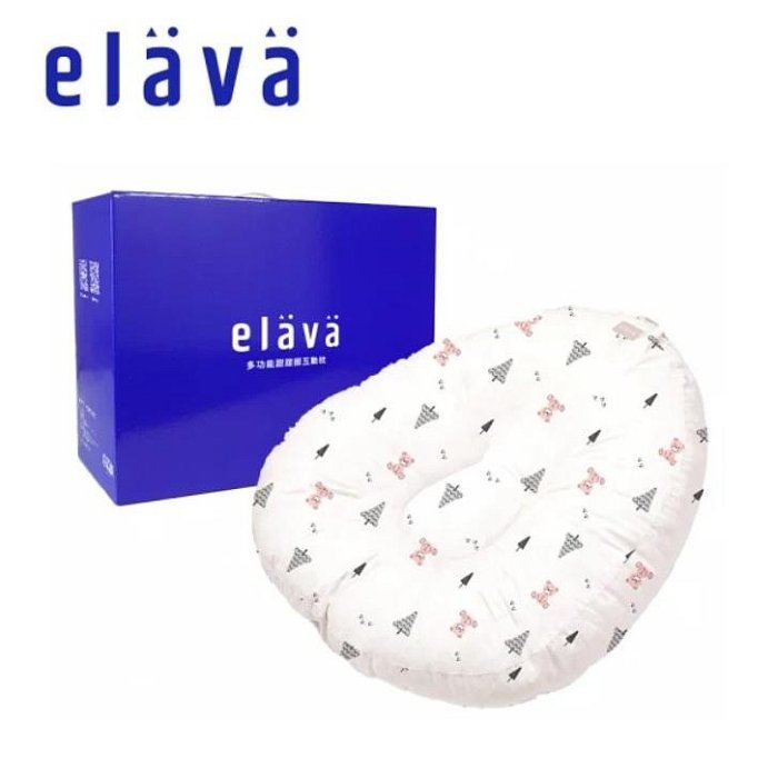 Elava 韓國多功能甜甜圈互動枕枕芯哺乳枕禮盒+枕套(莫代爾款-小熊森林)2980元