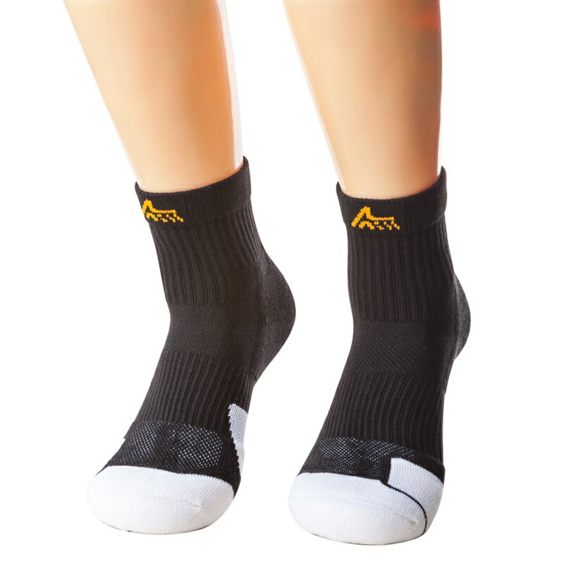 AILI艾莉艾草纖維抗菌襪 - 中筒運動雙色毛巾襪 除臭襪 機能襪 抗菌襪