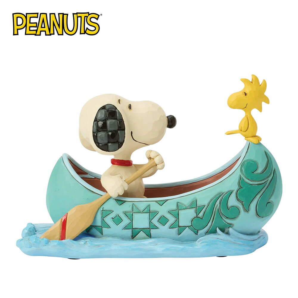 【正版授權】Enesco 史努比和糊塗塌客 划船 塑像 公仔 精品雕塑 胡士托 Snoopy PEANUTS - 484522