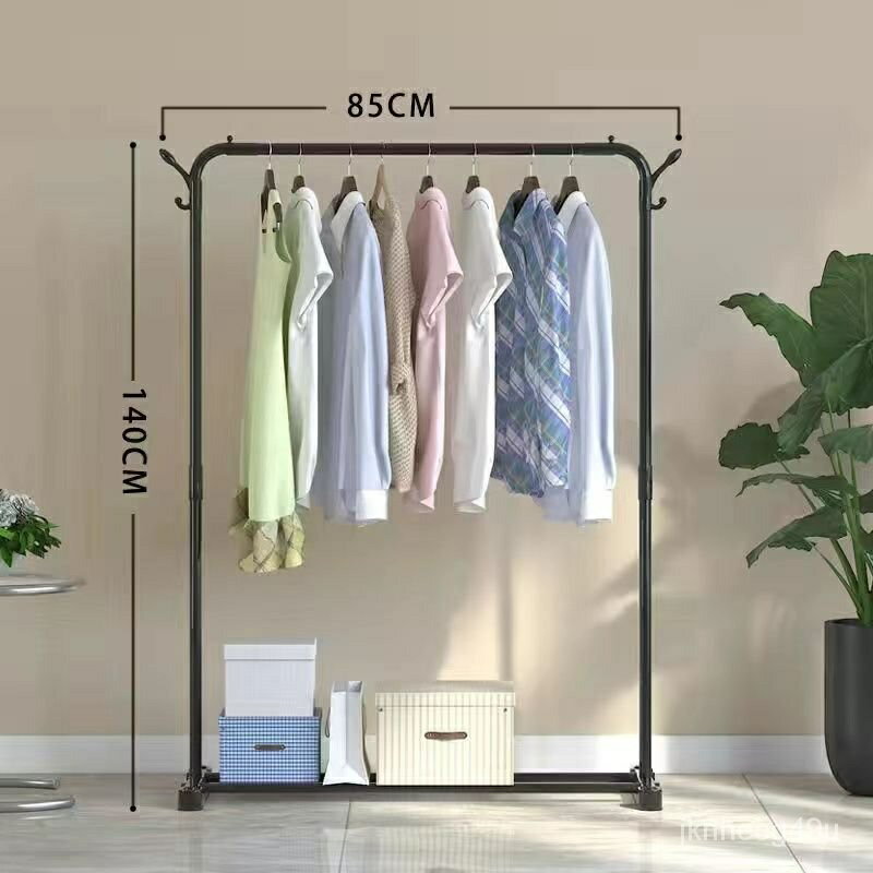 晾衣架落地立式加粗加厚衣帽架傢用臥室陽臺晾衣桿曬衣服架子掛架 D8EQ