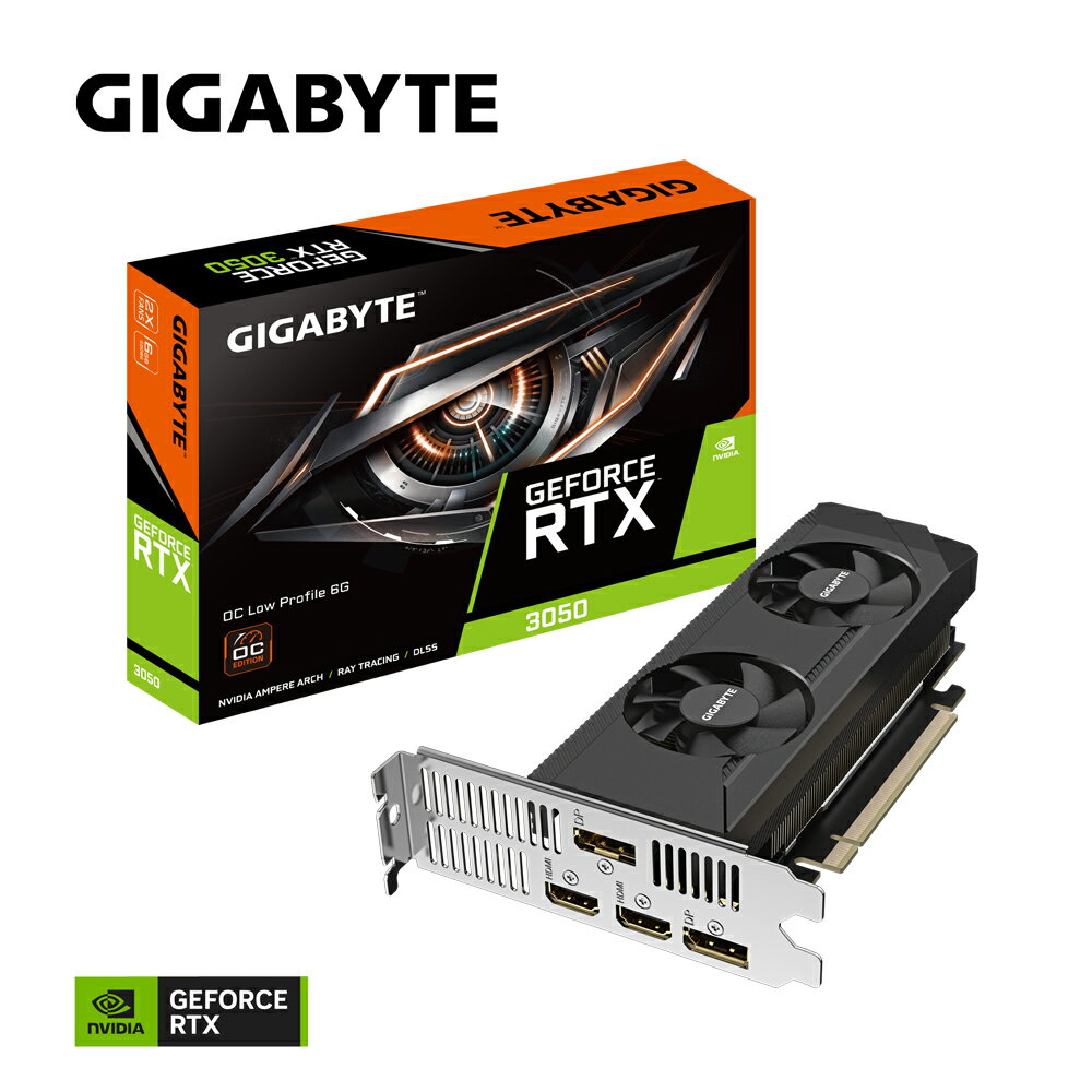 技嘉 GeForce RTX3050 OC Low Profile 6G 顯示卡 N3050OC-6GL 顯示卡