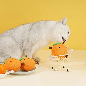『台灣x現貨秒出』zeze橘子造型響紙木天蓼貓咪安撫玩具