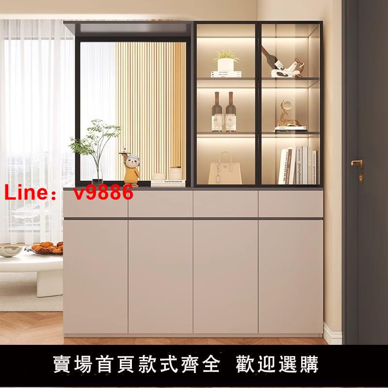 【台灣公司 可開發票】實木玄關櫃鞋櫃一體入戶門屏風隔斷客廳遮擋靠牆邊儲物櫃迎門櫃子
