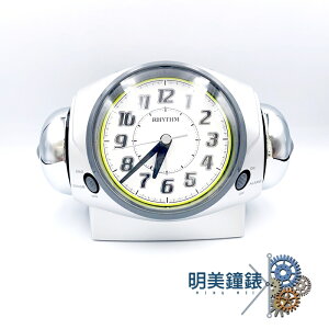 ◆明美鐘錶眼鏡◆RHYTHM麗聲鐘/8RA646-SR-19/超響鈴聲鬧鈴/滑動式指針靜音鬧鐘/時鐘