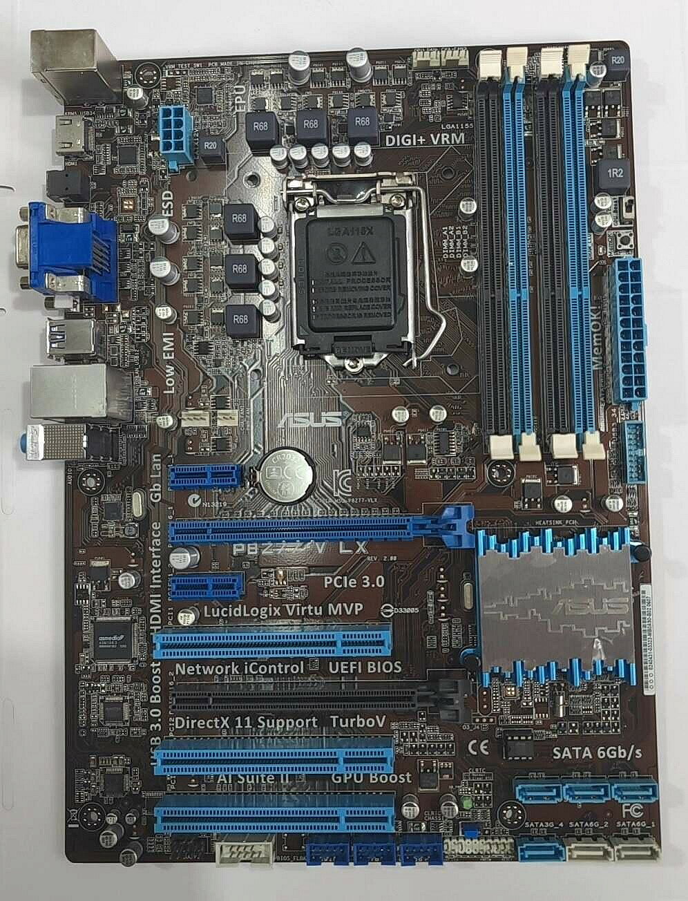 附發票 華碩 P8Z77-V LX 豪華大板 LGA1155 DDR3 集HDMI VGA DVI 高畫質主機板 庫存品 包測試附擋板