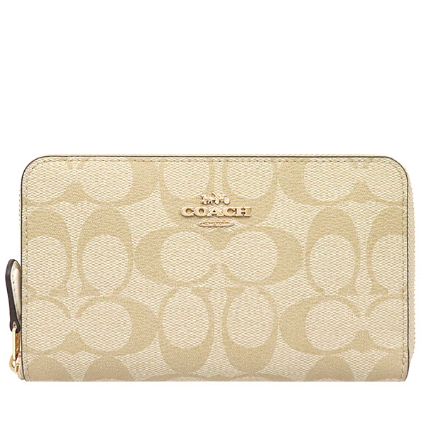 COACH 經典C logo拉鍊中夾 防刮PVC皮革 中夾 皮夾 錢包 88913 白色(現貨)▶指定Outlet商品5折起☆現貨【送禮首選★APP下單點數4倍送】