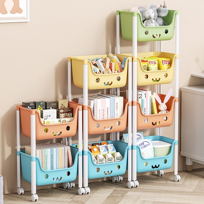 【24H現貨】兒童玩具收納架小推車置物架客廳家用零食架繪本架帶輪整理架免運