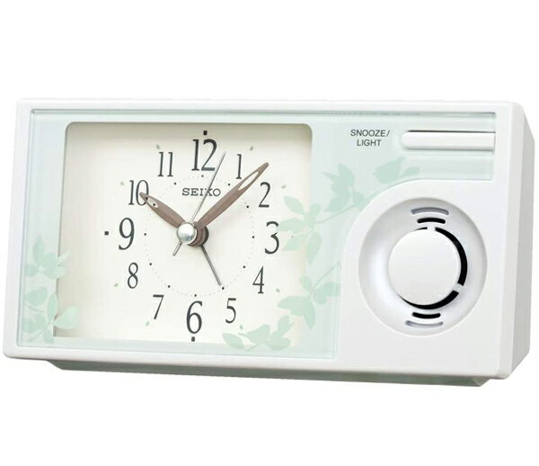 [2東京直購] Seiko Clock 精工 臺式時鐘 白珍珠 鬧鐘 模擬 自然聲音 QM749W
