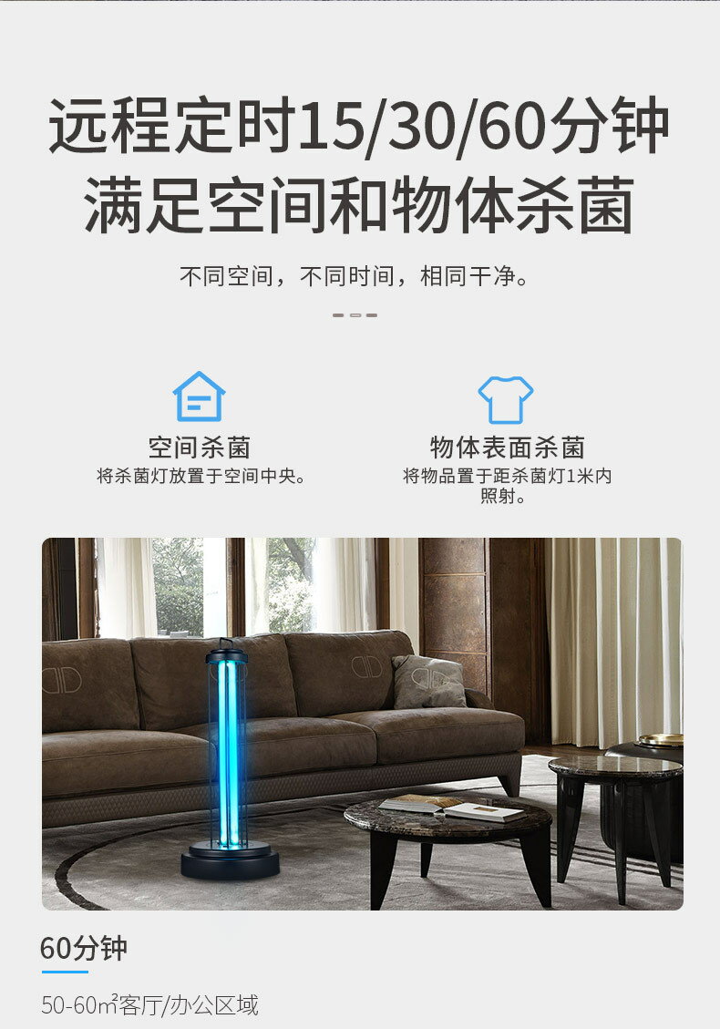 【可開發票】60W120W殺菌燈家用110V臭氧除蟎紫外線燈消毒燈 5