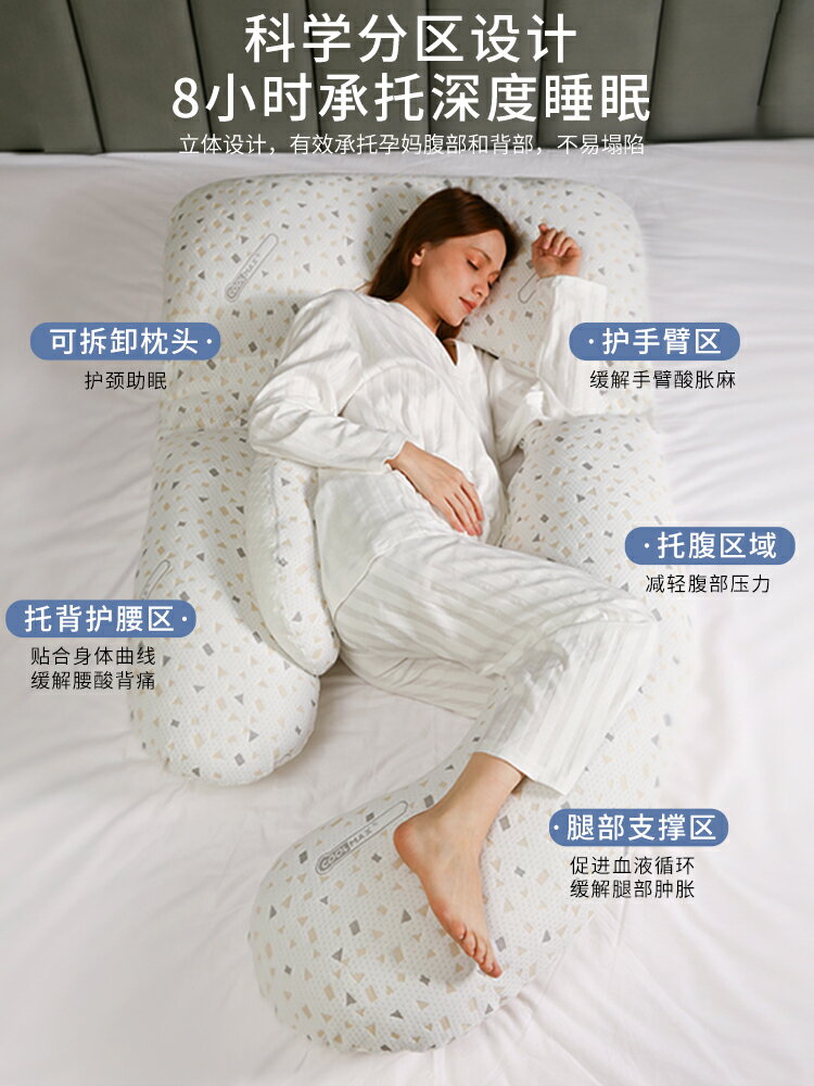 孕婦枕頭護腰側睡托腹睡覺側臥抱枕u型可拆g懷孕期專用品神器夾腿