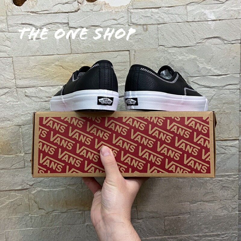 VANS White Mountaineering Authentic 44 D 黑色皮革VN0A7Q5CBMX