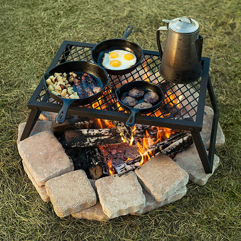 便攜式戶外燒烤架BBQ野營折疊燒烤爐簡便烹飪架子燒烤網架