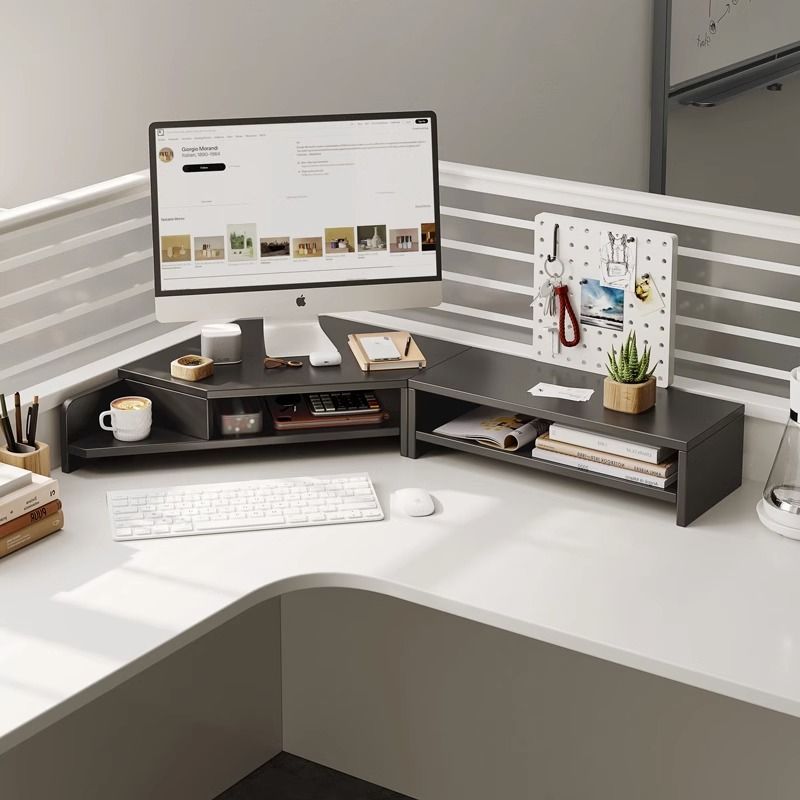 電腦增高架子臺式顯示器墊高底座屏幕托架辦公室筆記本桌面置物架-快速出貨