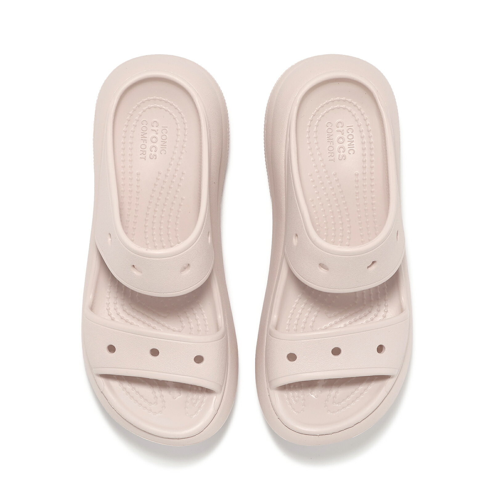 Crocs 洞洞鞋 涼鞋 Crush Sandal 男鞋 女鞋 石英粉 經典泡芙涼鞋 厚底 增高 涼拖鞋 卡駱馳 2076706UR