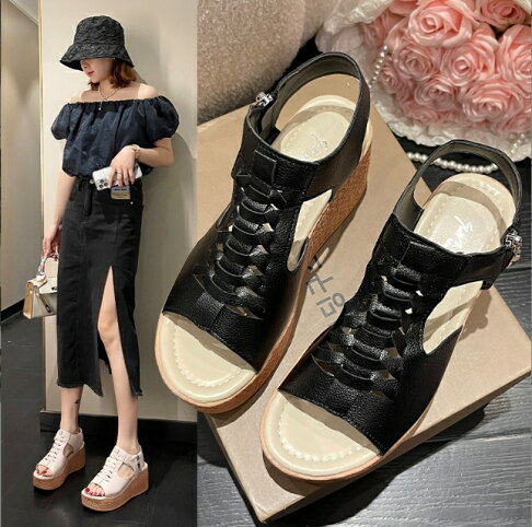 35-43 女鞋 加大尺碼涼鞋 厚底涼鞋 側拉鍊 增高鞋 魚口鞋 厚底涼鞋 厚底鞋 鬆糕鞋 小碼鞋 大碼涼鞋 櫻桃嚴選 0