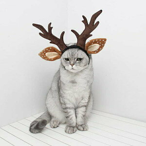『台灣x現貨秒出』麋鹿造型貓狗寵物聖誕裝飾頭飾 寵物裝扮 貓狗裝飾 麋鹿頭飾