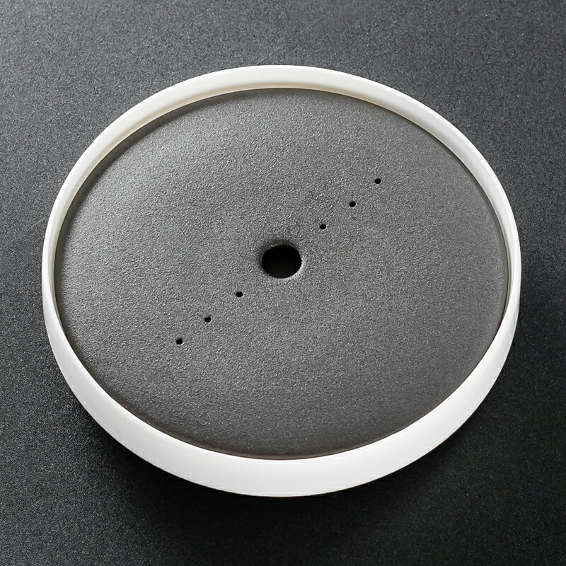 晟窯茶盤陶瓷功夫茶具圓形單層托盤簡約小號日式干泡盤儲水家用