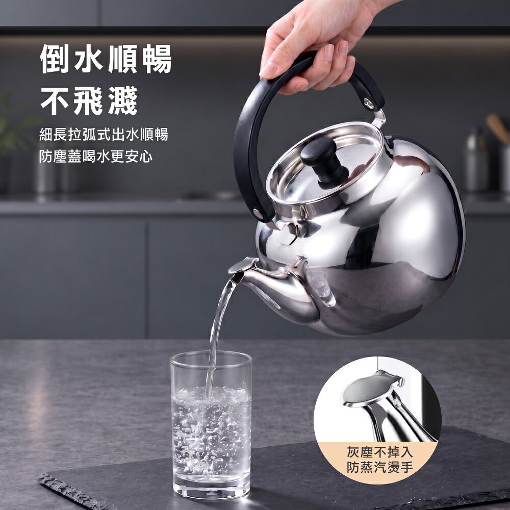 【美國MotherGoose 鵝媽媽】醫療級316 凱瑞不鏽鋼茶壺4.8L 5