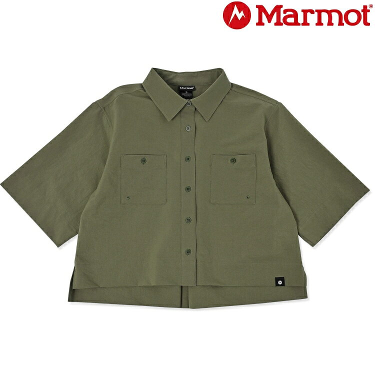Marmot 土撥鼠 DA 女款 網眼透氣短袖襯衫 MTSS25WSH020 J027 卡其綠