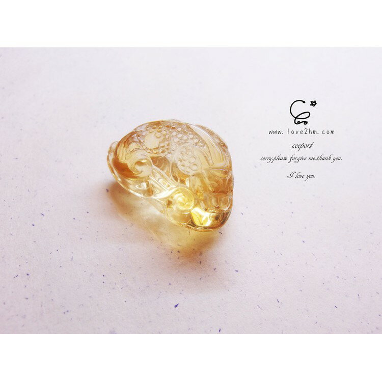 貔貅墜-黃水晶/黃水晶/晶石鍊墜/ [晶晶工坊-love2hm] 2