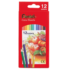 寒假必備【史代新文具】飛龍牌Pentel CB8-12T彩色鉛筆 (12色)