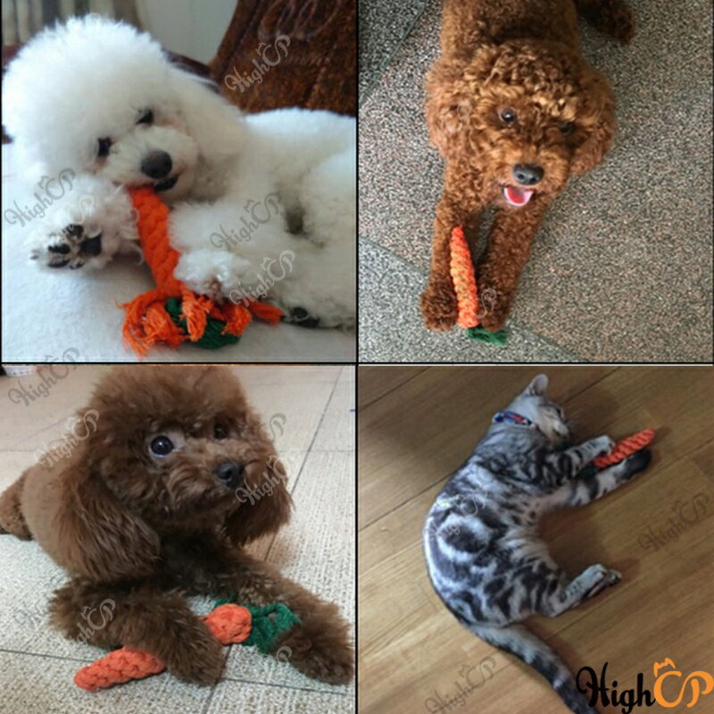 結繩紅蘿蔔 編織繩 棉繩 胡蘿蔔 紅蘿蔔玩具 貓玩具 狗玩具 寵物球 磨牙球 寵物咬球 棉繩玩具【526037】 6