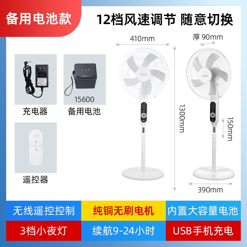 {可打統編 保固一年}太陽能充電電風扇戶外家用大風力蓄電池超長續航大功率可攜式落地 0