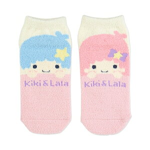 【震撼精品百貨】Little Twin Stars KiKi&LaLa_雙子星小天使~日本Sanrio雙子星絨毛成人低筒襪 23-25cm*35022