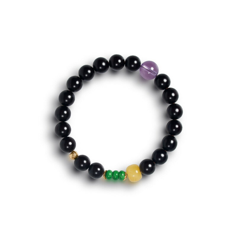 【巴黎精品】現貨+預購 紫檀手鍊玉石手串女手珠平安擋煞防小人轉運淨化招財開運-8mm小葉紫檀蜜蠟a1ha62