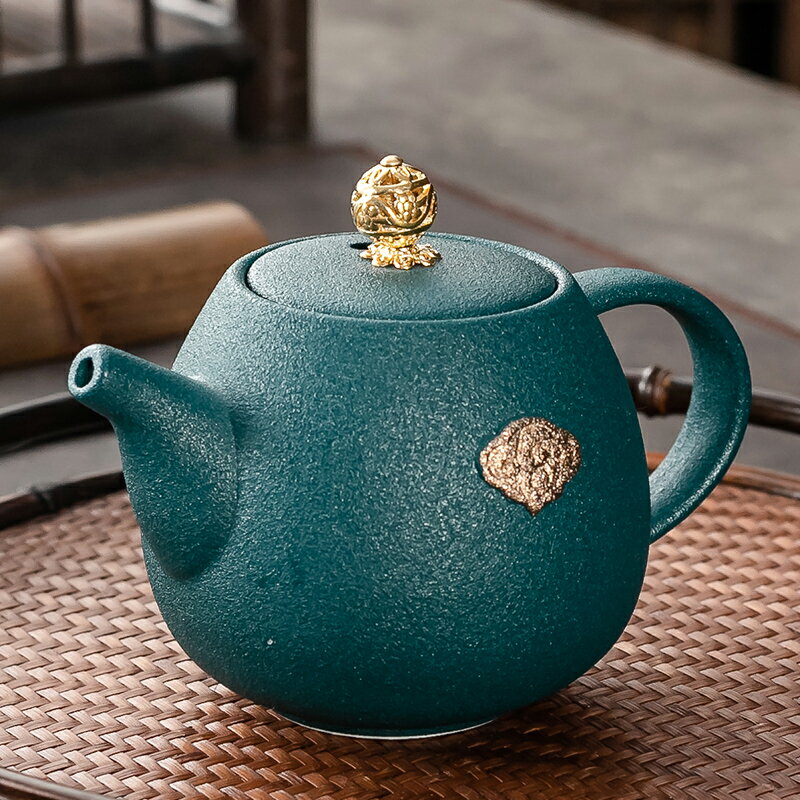茶壺陶瓷水壺中式大茶壺耐高溫大容量青花泡茶家用單壺功夫茶具