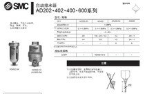 SMC自動排水器全新原裝AD202-03 0.1MPA-1MPA,3/8接頭,1/4排水口