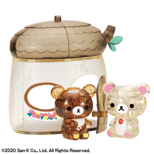 【震撼精品百貨】Rilakkuma San-X 拉拉熊懶懶熊~拉拉熊 3D立體拼圖拉拉熊＆拉拉妹的橡子屋66pcs*48792
