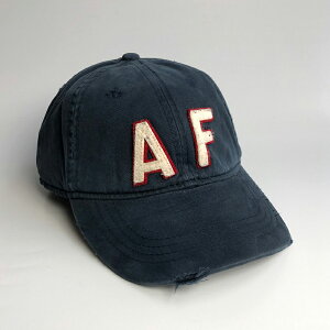 美國百分百【全新真品】Abercrombie & Fitch 帽子 AF 棒球帽 經典 麋鹿 深藍 Logo G358