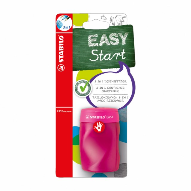 STABILO思筆樂EASYsharpener握筆樂人體工學右手削筆器-粉紅 (4502/1)