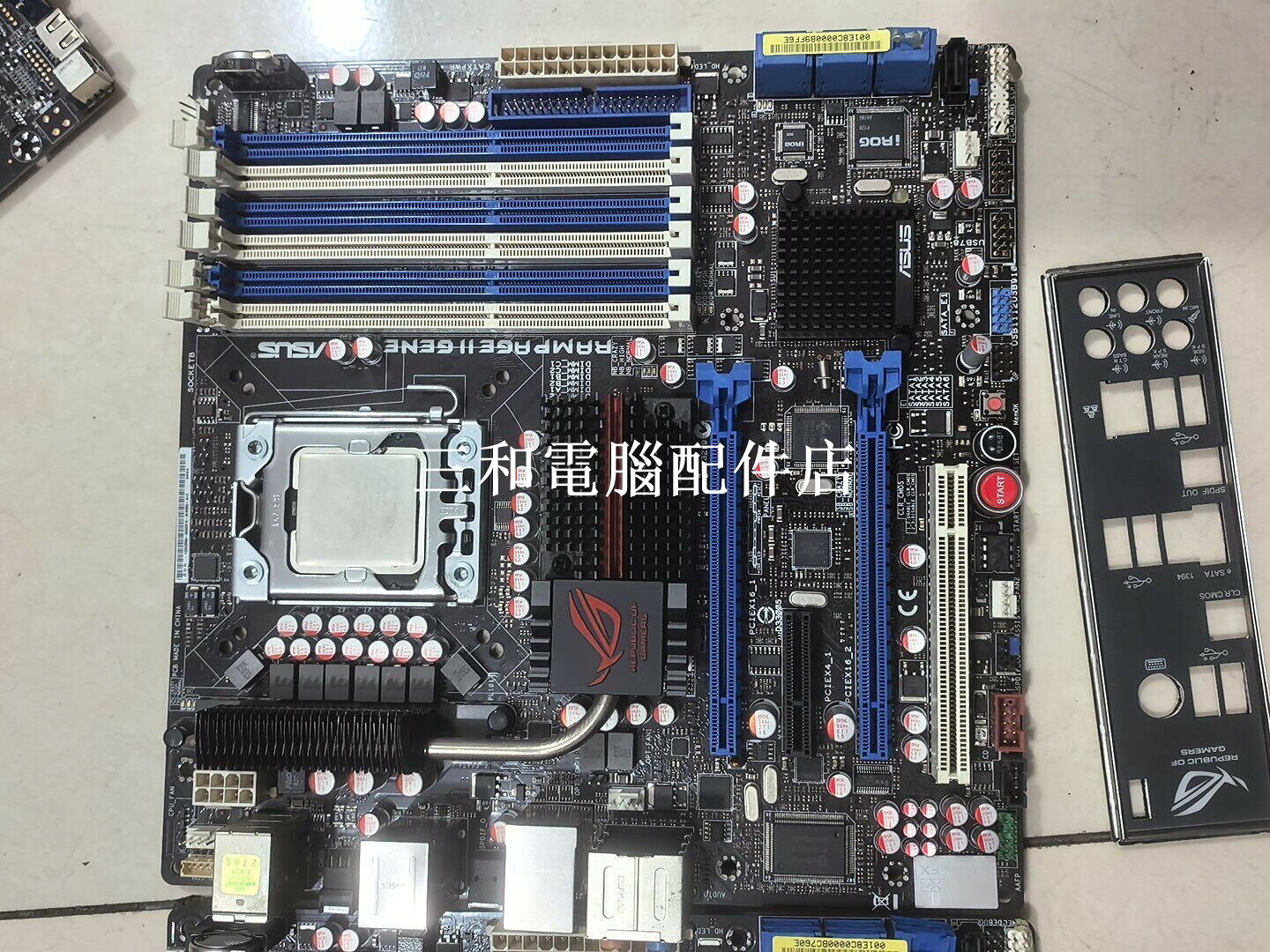 華碩 Rampage II Gene X58 主機板 + i7 920 CPU 三通道記憶體 完美組合 高效能電競裝機首選 2片 極致體驗 灰塵免問