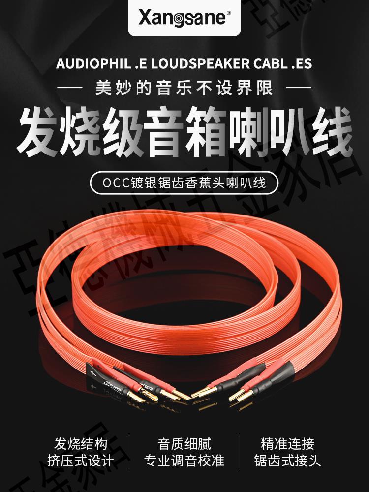 清倉7N鍍銀音樂絲帶發燒音箱線喇叭線音響連接線揚聲器線包郵【亞德機械五金家居】
