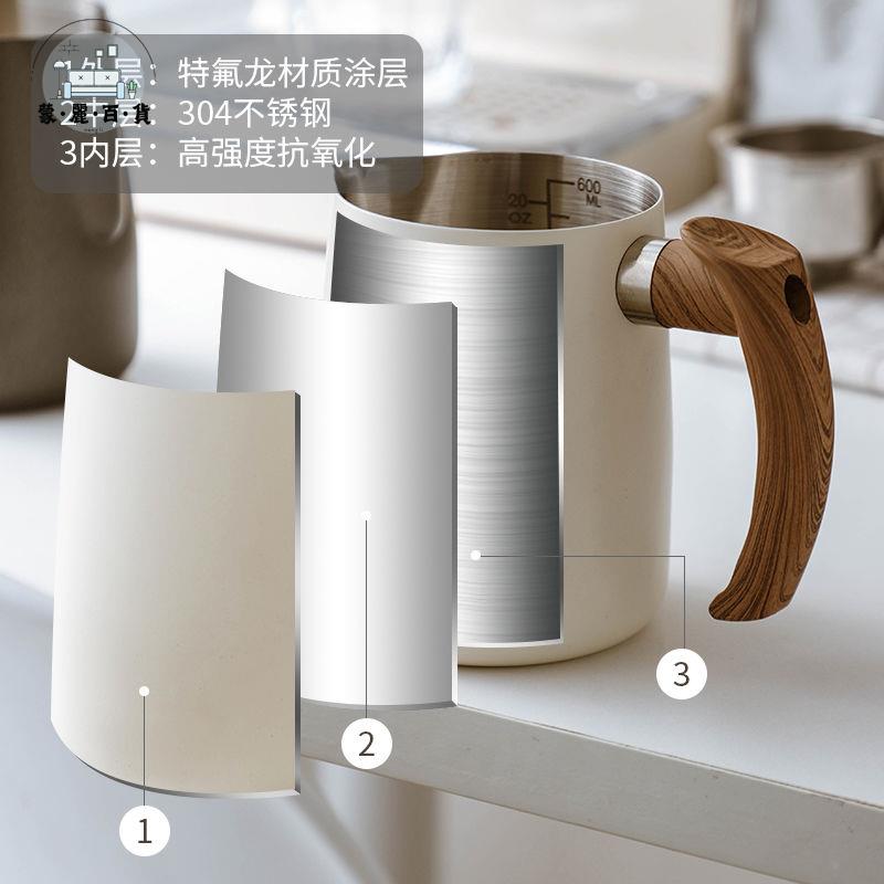 免運 量杯 刻度杯 不鏽鋼杯 304不銹鋼拉花缸量杯尖嘴拉花杯咖啡泡杯器具刻度神器打奶泡茶杯特惠/工廠現貨 店長推薦 全館折扣 售後保障 m5322