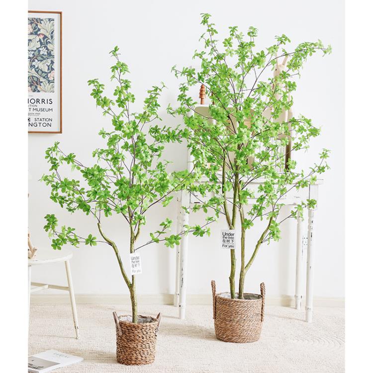 北歐風仿真綠植擺件日本吊鐘植物馬醉木室內客廳裝飾假樹落地盆栽 免運開發票