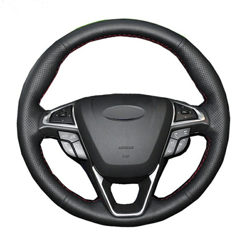 適用ford福特 Focus Fiesta Mondeo MK2 MK3 Kuga MK4 專車專用手縫汽車方向盤套把套