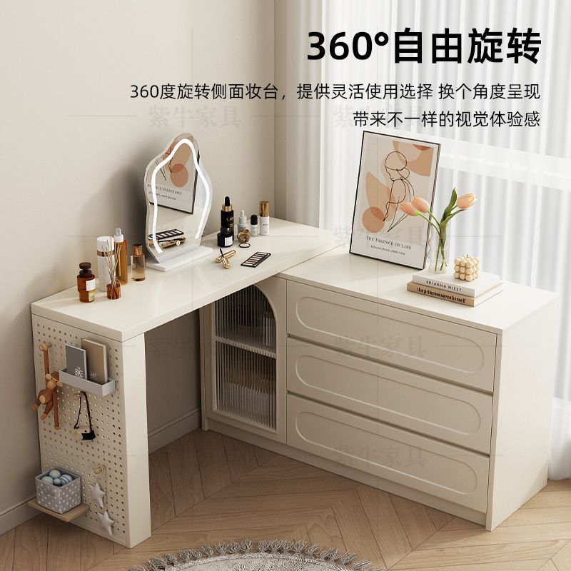 熱銷/免運 快速出貨 梳妝臺 化妝臺 梳妝臺 化妝臺 化妝櫃 出租屋梳妝臺臥室化妝桌鬥櫃一體新款房間收納櫃小戶型簡約化妝臺