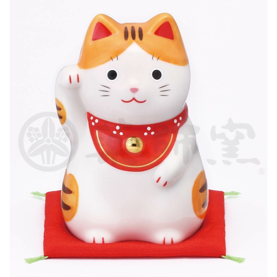 日本藥師窯 招福招財貓 透明釉 瓷器 祈福大開運 陶藝 裝飾 擺飾 幸運迎賓貓 日式雜貨 吉祥物【花屋】