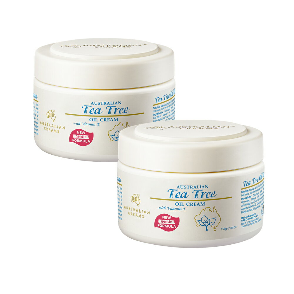 【澳洲G&M】茶樹精油潤膚霜含維他命E(250g/罐 2入組)