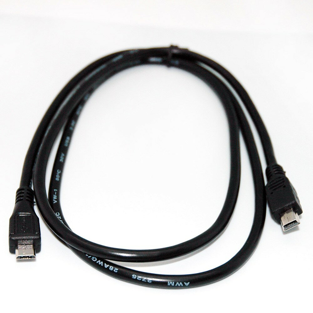 fujiei micro USB公-迷你USB高速傳輸線 1M Mrco B對MINI 5PIN 適行車記錄器導航供電
