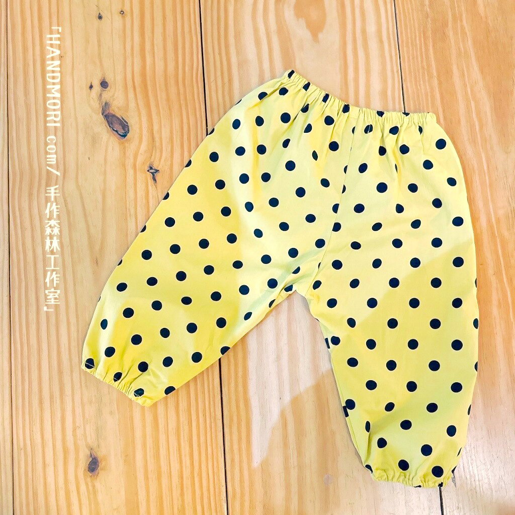 手作森林【DIY材料包】後背抽皺上衣+哈倫褲 影音教學 小確幸 點點 原創印花 兒童套裝 5