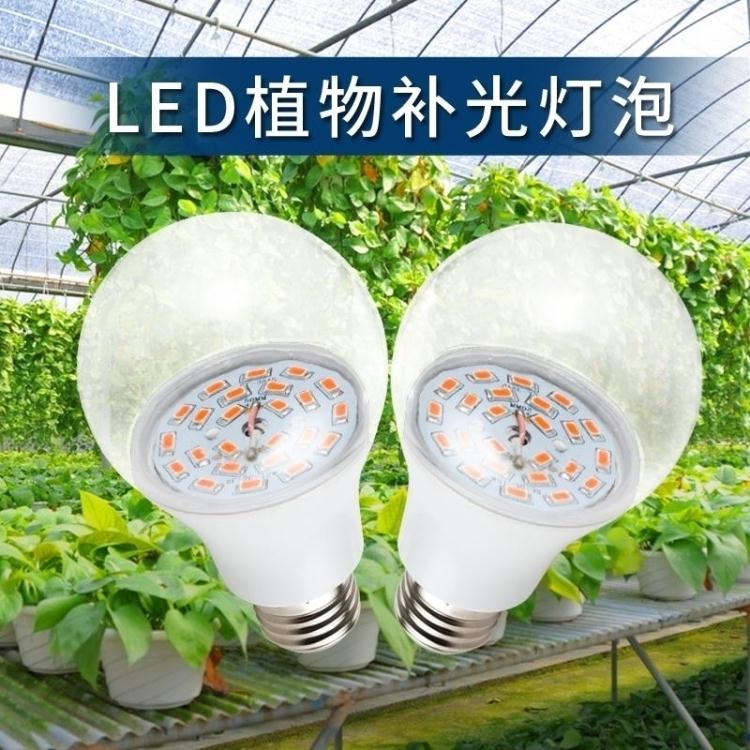 植物燈 植物生長照明全光譜多肉大棚西瓜青菜育苗專用太陽光led補光燈泡