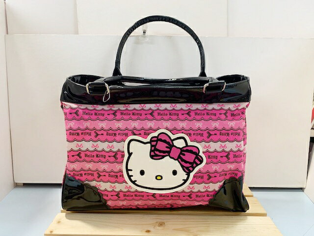 【震撼精品百貨】Hello Kitty 凱蒂貓 KITTY手提袋-桃蝴蝶結#07317 震撼日式精品百貨